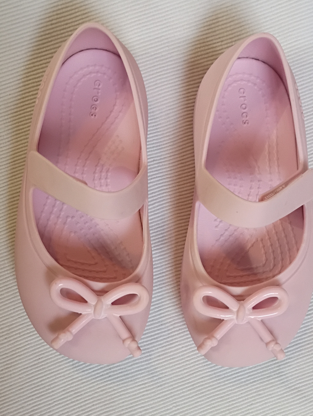 CROCS Girls' Mary Jane Ballerina Shoes in Light Pink - Picture 3 of 8